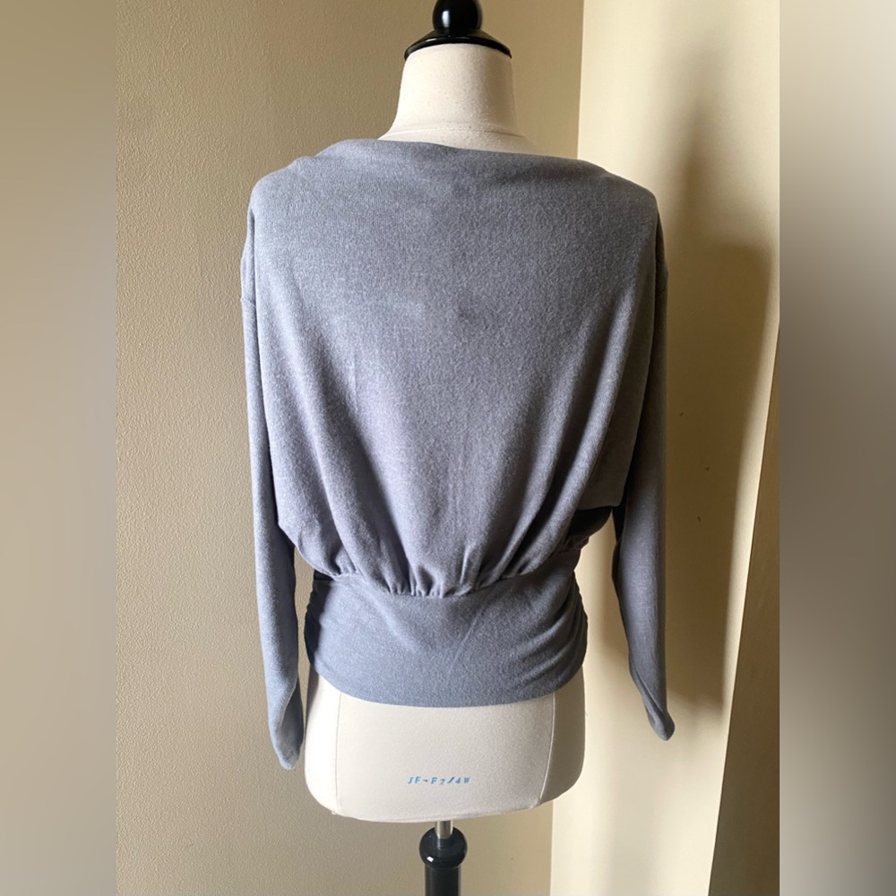 LOFT Heathered Ruched Hem Boatneck Top - Small - New - Picture 9 of 14